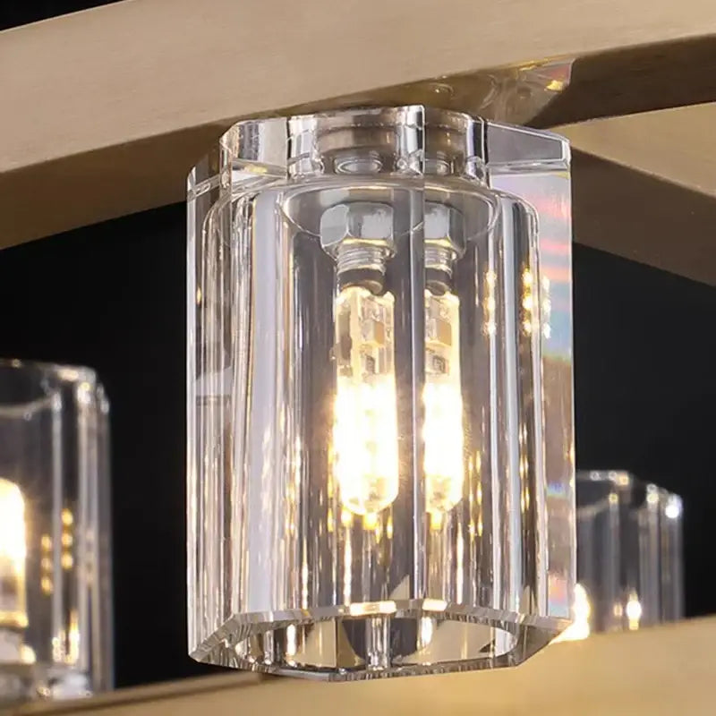 Modern gold crystal chandelier for living room dining room