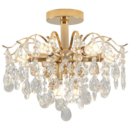 Luxury gold crystal chandelier for living room