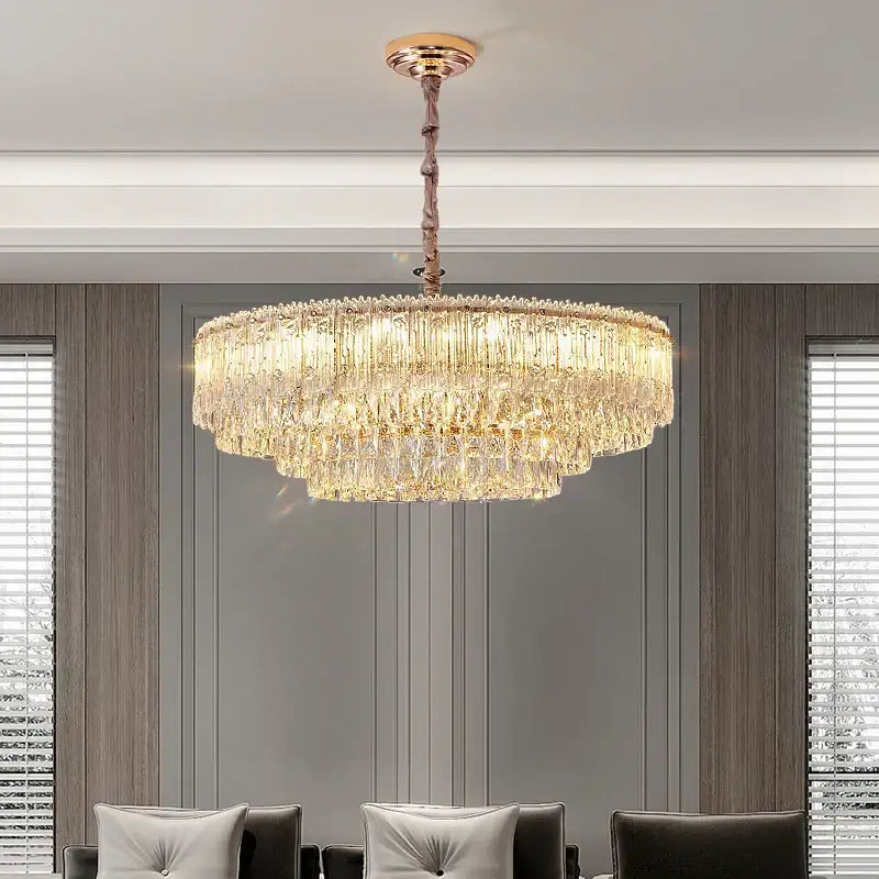 Modern gold crystal chandelier for dining room