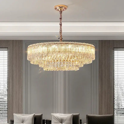 Modern gold crystal chandelier for dining room