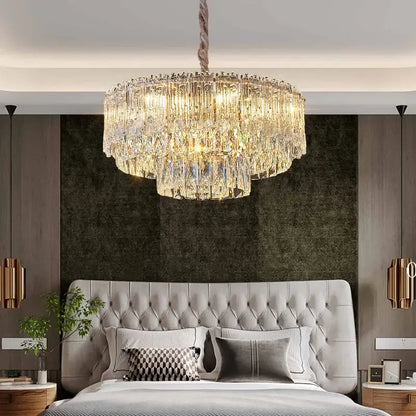 Modern gold crystal chandelier for dining room