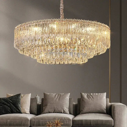 Modern gold crystal chandelier for dining room