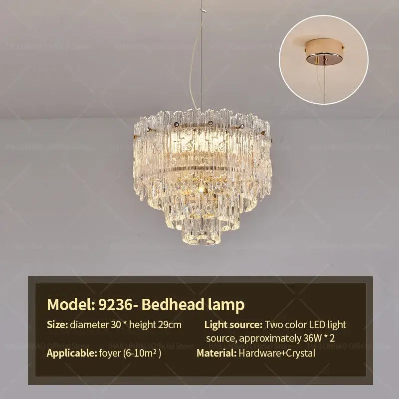 Modern gold crystal chandelier for dining room