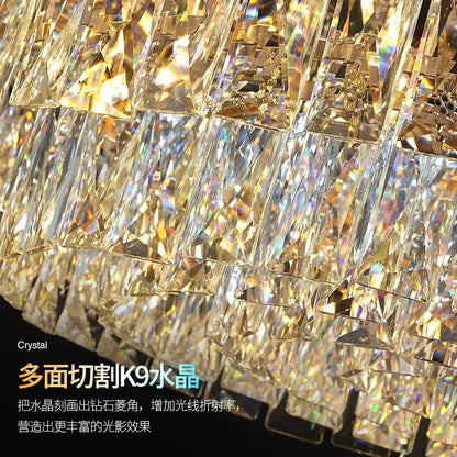 Modern gold crystal chandelier for dining room