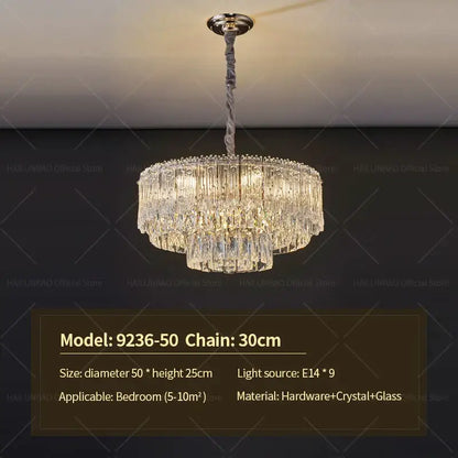 Modern gold crystal chandelier for dining room