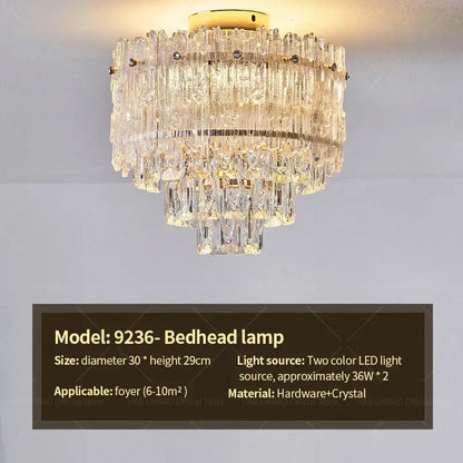 Modern gold crystal chandelier for dining room