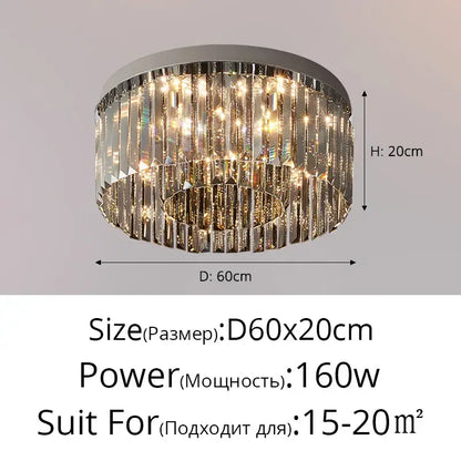 Luxury tiered crystal chandelier for living room