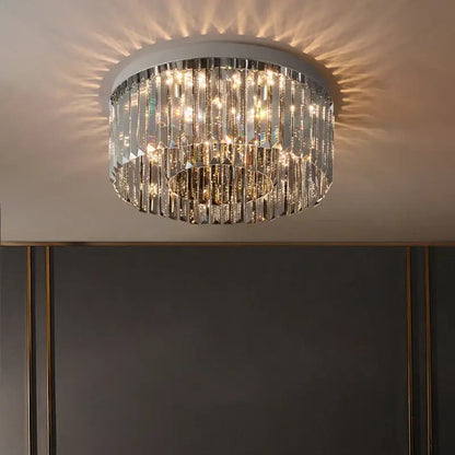 Luxury tiered crystal chandelier for living room