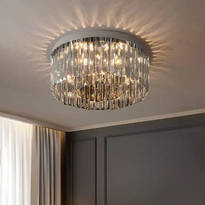 Luxury tiered crystal chandelier for living room