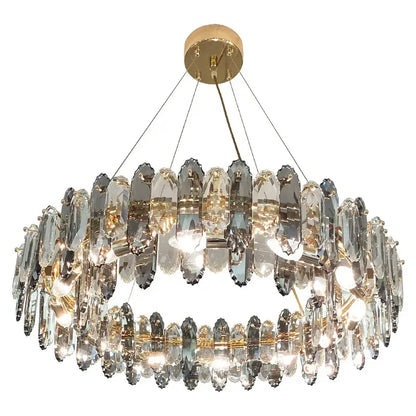 Luxury nordic gold crystal chandelier for living room