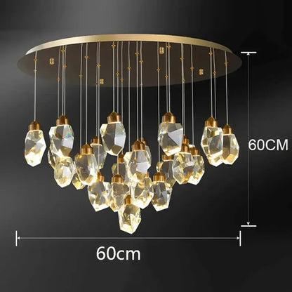 Modern gold crystal chandelier for dining room
