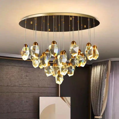 Modern gold crystal chandelier for dining room