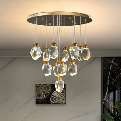 Modern gold crystal chandelier for dining room