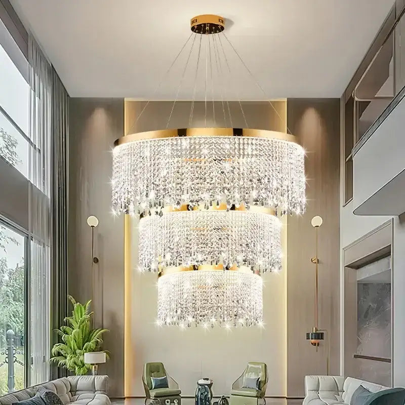 Luxury gold crystal chandelier for dining room