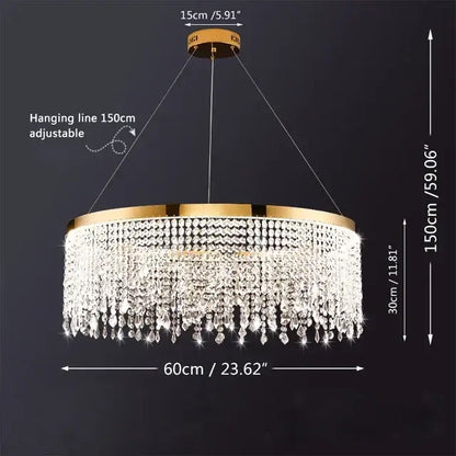 Luxury gold crystal chandelier for dining room