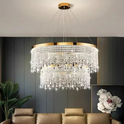 Luxury gold crystal chandelier for dining room