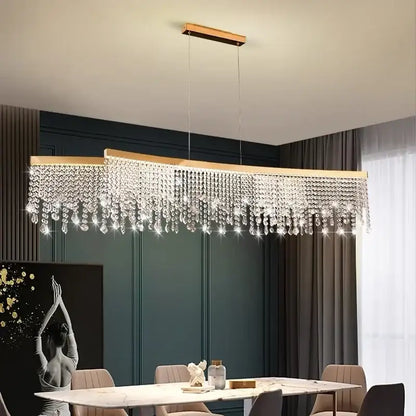 Luxury gold crystal chandelier for dining room