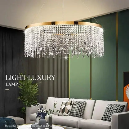 Luxury gold crystal chandelier for dining room