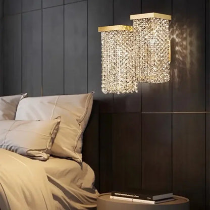 Modern gold crystal chandelier dining room island light