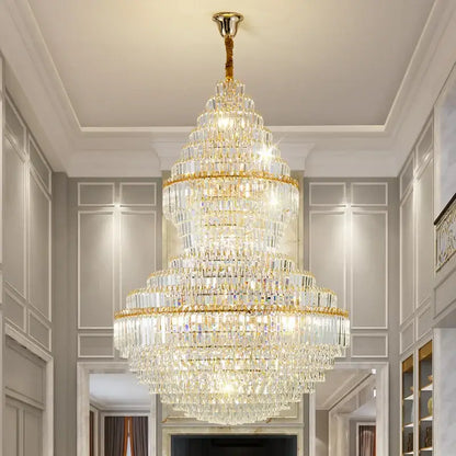 Modern gold crystal chandelier living room lighting