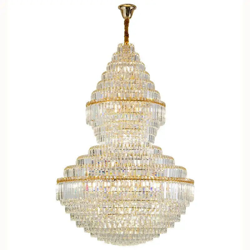 Modern gold crystal chandelier living room lighting