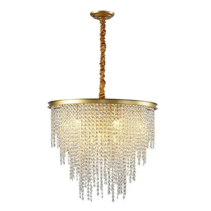 Modern gold crystal chandelier for dining room