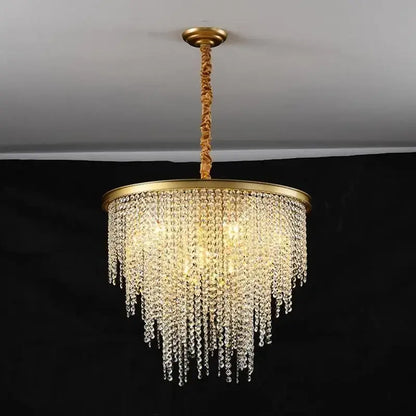 Modern gold crystal chandelier for dining room