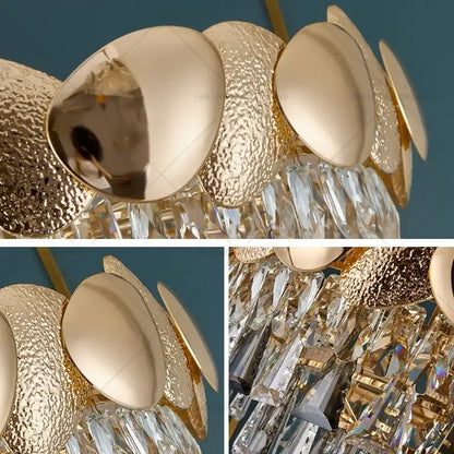 Modern gold crystal chandelier for dining room sphere design