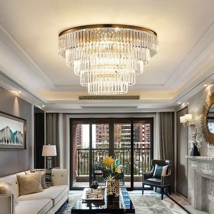 Modern gold crystal chandelier for dining room