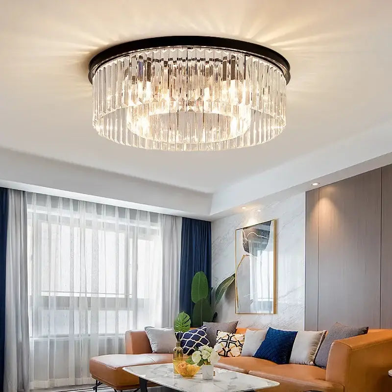 Modern gold crystal chandelier for dining room