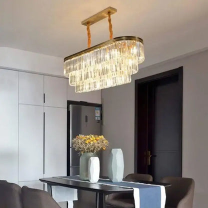 Modern gold crystal chandelier for dining room