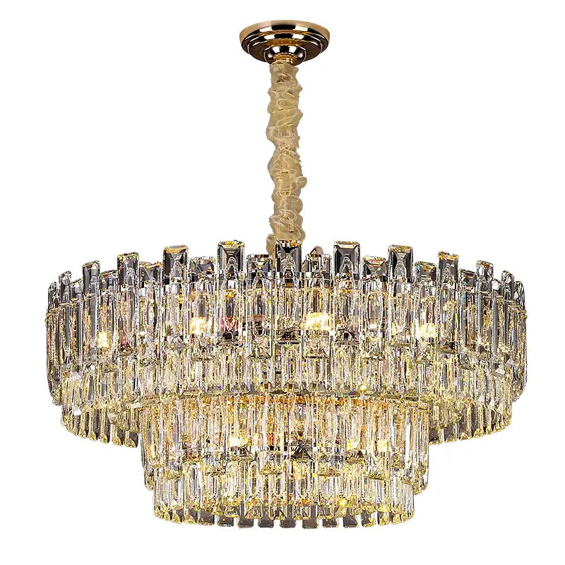 Modern gold crystal chandelier for living room