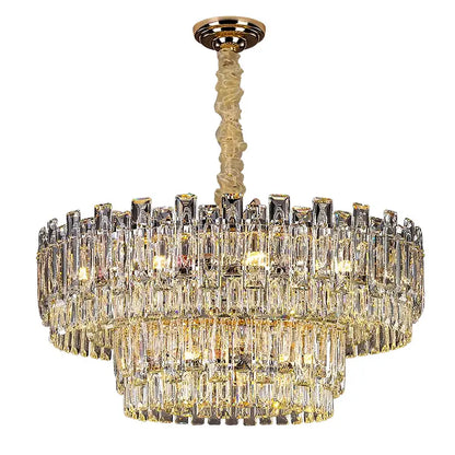 Modern gold crystal chandelier for living room