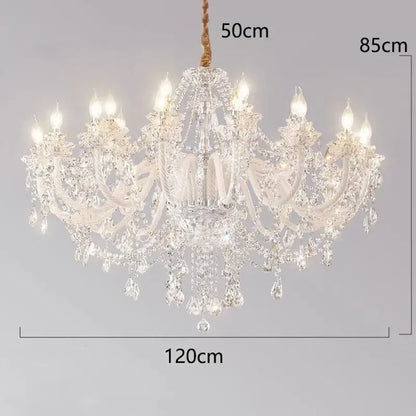 crystal chandelier living room teardrop glass pendant light