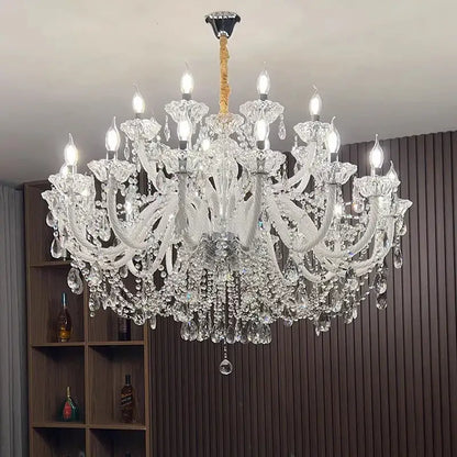 crystal chandelier living room teardrop glass pendant light