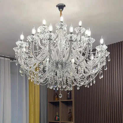 crystal chandelier living room teardrop glass pendant light