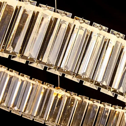 Modern golden spiral crystal chandelier dining room pendant light