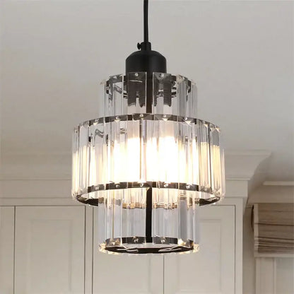 Modern gold crystal chandelier living room pendant light