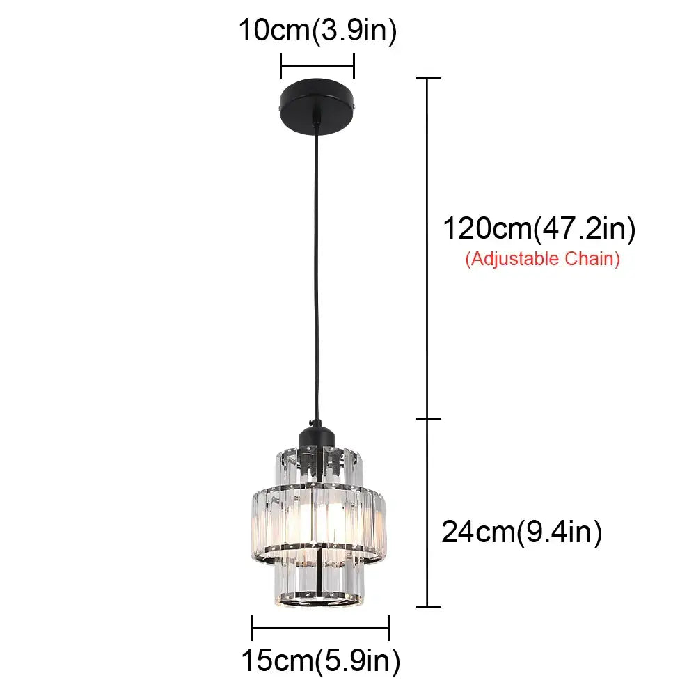 Modern gold crystal chandelier living room pendant light