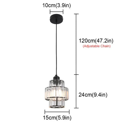 Modern gold crystal chandelier living room pendant light