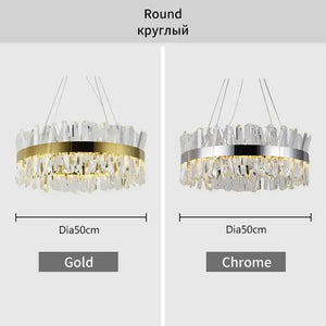 Modern gold crystal chandelier for living room