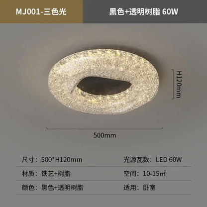 Modern gold textured crystal chandelier living room led ceiling light