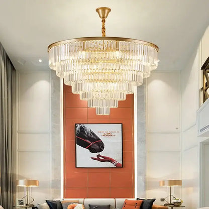 Modern gold crystal chandelier for dining room