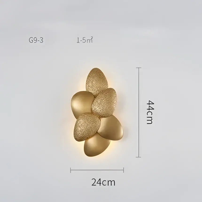 Modern gold crystal chandelier petal led living room pendant light