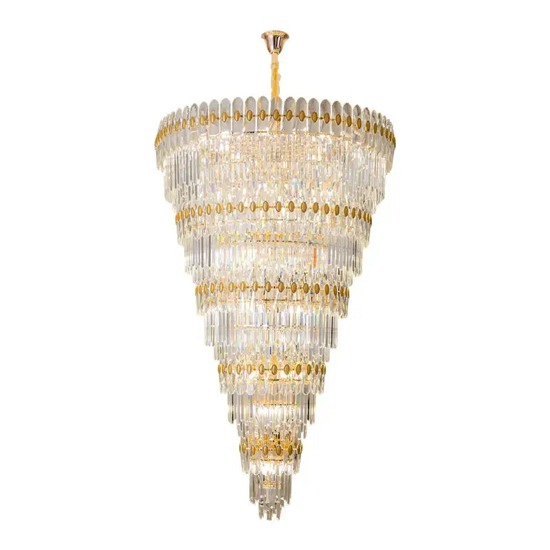 Modern gold crystal chandelier for dining room