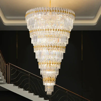 Modern gold crystal chandelier for dining room