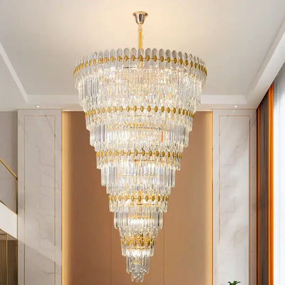 Modern gold crystal chandelier for dining room
