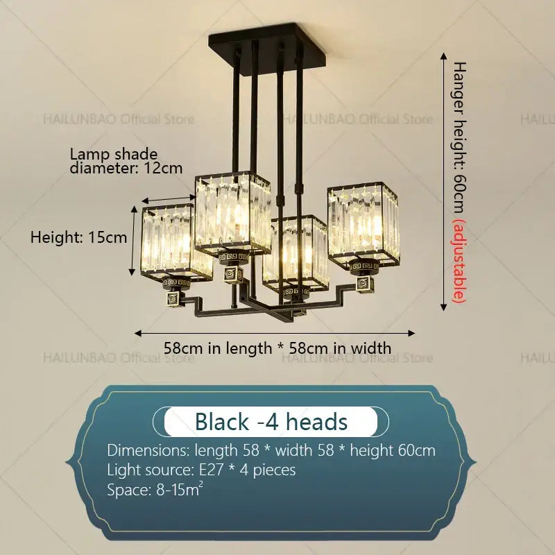 Modern gold crystal chandelier for living room