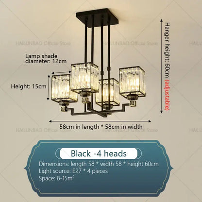 Modern gold crystal chandelier for living room