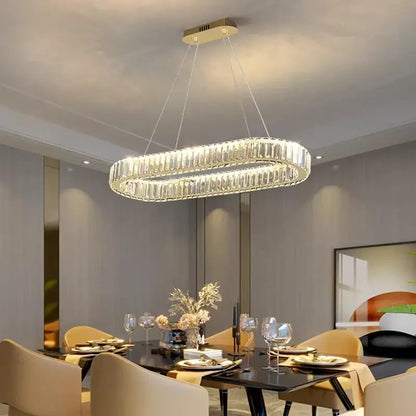 Modern gold crystal chandelier for dining room